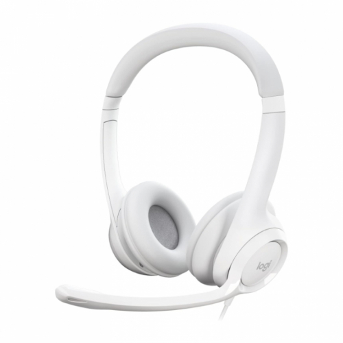 Logitech H390 USB Computer Headset Wired Headphones, USB Type-A, Off-white