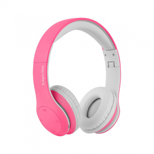 Kruger&Matz wireless over-ear headphones for children model Street Kids , pink color