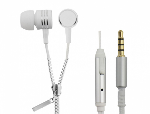 Esperanza Earphones ZIPPER with Mikrofon white