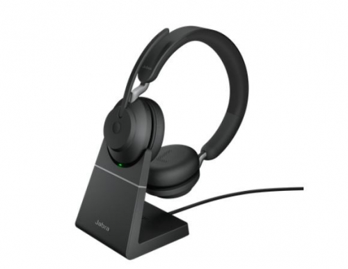 Jabra Headphones Evovle2 65 Stand Link380c UC Stereo Black