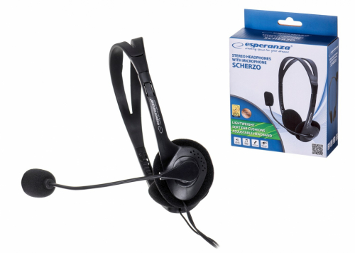 Esperanza EH102 headphones/Headset Wired Head-band Calls/Music Black