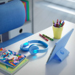 Philips Kids wireless on-ear headphones TAK4206BL/00, Volume limited <85 dB, App-based parental controls, Light-up ear cups, Blue
