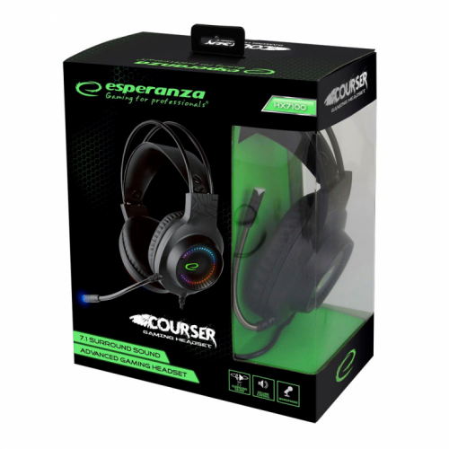 Esperanza EGH7100 Headphones with Mikrofon Headband Black