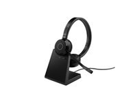 JABRA Evolve 65 TE Headset Link 390 Bluetooth Adapter carry pouch user documents USB-C to USB-A cable charging stand SKU dependent