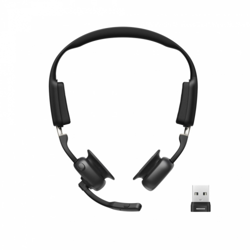 SHOKZ OpenMeet UC Wireless Bluetooth Bone Conduction Videoconferencing Kõrvaklapid mikrofoniga with USB-A adapter