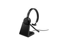 JABRA Evolve 65 TE Headset Link 390 Bluetooth Adapter carry pouch user documents USB-C to USB-A cable charging stand SKU dependent