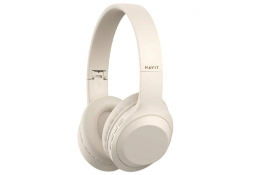 Havit H628BT - wireless on-ear headphones, beige