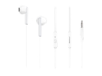 QOLTEC In-ear headphones with Mikrofon White