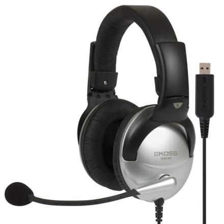 Koss | Gaming headphones | SB45 USB | Wired | On-Ear | Mikrofon | Noise canceling | Silver/Black 195752