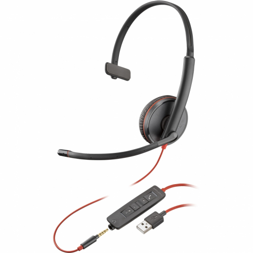 HP Poly Headset Blackwire C3215 monaural USB-A & 3,5 mm