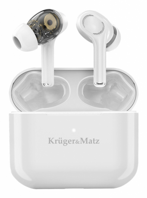 Krüger&Matz M4 PRO Headset Wireless In-ear Calls/Music/Sport/Everyday Bluetooth White