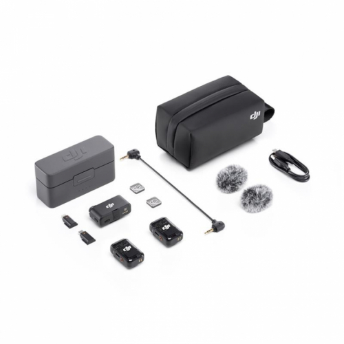 DJI Mic 2 (2 TX + 1 RX + Charging Case) - Juhtmevaba mikrofonisüsteem / CP.RN.00000324.01