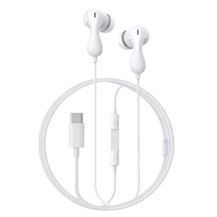 Baseus Encok CZ20 Kõrvaklapid mikrofoniga Wired In-ear Calls/Music USB Type-C White
