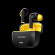 CANYON Kõrvaklapid mikrofoniga HEXAGON 7 TWS ANC+ENC Wireless Charge Black Yellow