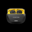 CANYON Kõrvaklapid mikrofoniga HEXAGON 7 TWS ANC+ENC Wireless Charge Black Yellow