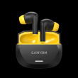 CANYON Kõrvaklapid mikrofoniga HEXAGON 7 TWS ANC+ENC Wireless Charge Black Yellow