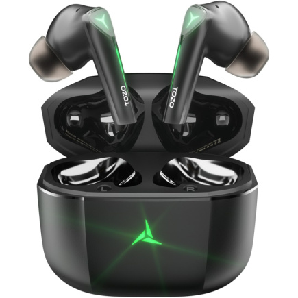 TOZO Gaming Pods True Wireless Stereo (TWS) In-Ear USB Type-C Bluetooth Gaming Kõrvaklapid mikrofoniga Black