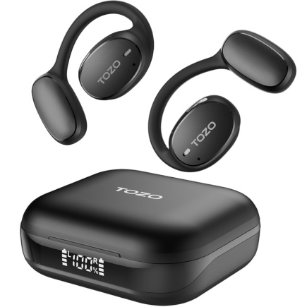 TOZO OpenEgo True Wireless Stereo (TWS) Kostne USB Type-C Bluetooth Kõrvaklapid mikrofoniga Black