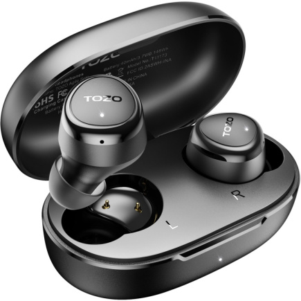 TOZO Agile Solo Black True Wireless Stereo (TWS) In-Ear USB Type-C Bluetooth Kõrvaklapid mikrofoniga Black