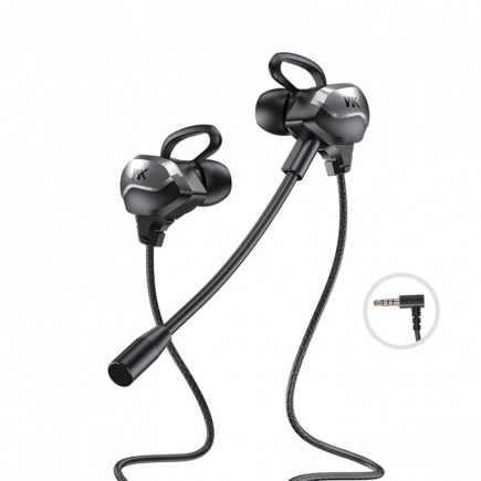 WEKOME Wired headphones for gamers jack 3,5mm black
