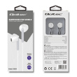 Qoltec In-ear headphone + Microphone, white