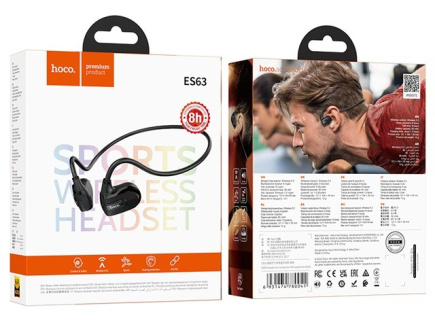 Hoco ES63 Graceful Kõrvaklapid mikrofoniga Wireless Air-conduction Connectivity/Music Bluetooth Black