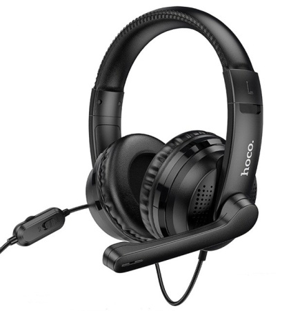 Hoco W103 Magic Tour Gaming Kõrvaklapid mikrofoniga Jack Cable 3.5 In-Ear Black