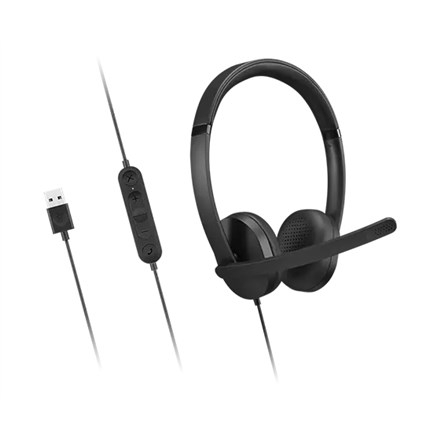 Lenovo 4XD1P83425 headphones/Kõrvaklapid mikrofoniga Wired Head-band Calls/Music USB Type-A Black
