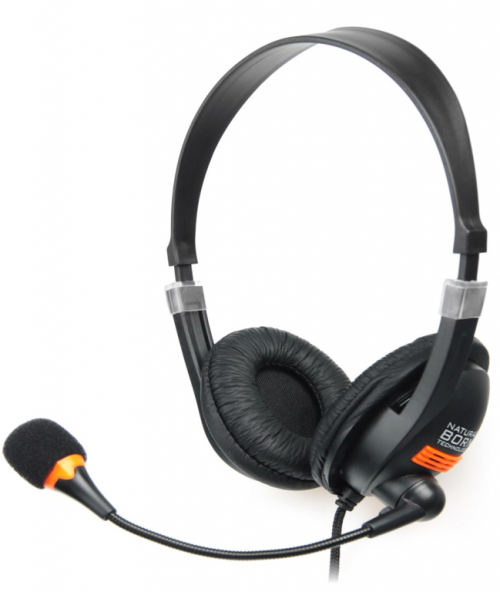 NATEC Drone Headset Wired Head-band Calls/Music Black, Orange