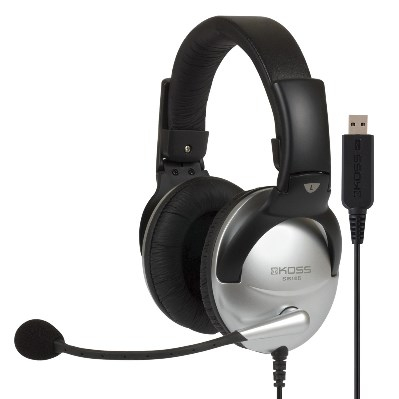 Koss SB45 USB Headset Wired Head-band Office/Call center Black, Silver