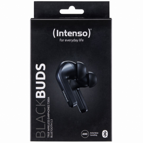 Intenso Black Buds T300A Headphones True Wireless Stereo (TWS) In-ear Calls/Music/Sport/Everyday USB Type-C Bluetooth