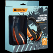 CANYON Star Raider GH-1A, Gaming Kõrvaklapid mikrofoniga 3.5mm jack with adjustable Mikrofon and volume control, with 2in1 3.5mm adapter, cable 2M, Black, 0.23kg