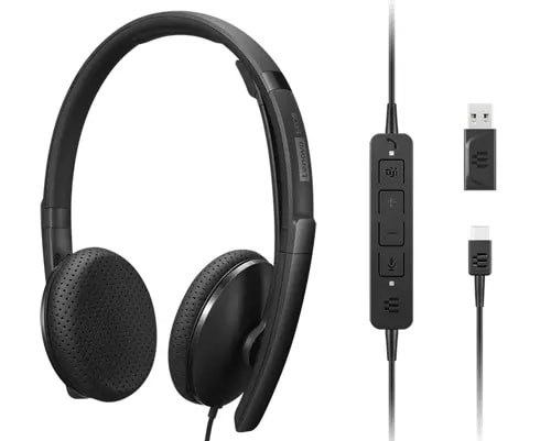 Lenovo 4XD1M45626 headphones/Headset Wired Head-band USB Type-C Black