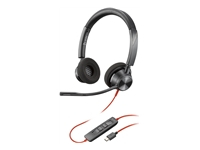 HP Poly Blackwire 3320 Stereo USB-C Kõrvaklapid mikrofoniga +USB-C/A Adapter