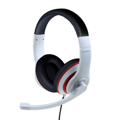 Kõrvaklapid mikrofoniga STEREO WHITE/MHS-03-WTRDBK GEMBIRD