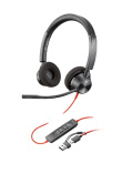 POLY Blackwire 3320 Stereo Microsoft Teams Certified USB-C Headset +USB-C/A Adapter