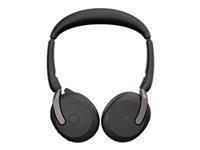 JABRA Evolve2 65 Flex UC Stereo Kõrvaklapid mikrofoniga on-ear Bluetooth wireless active noise cancelling USB-A black Optimised for UC
