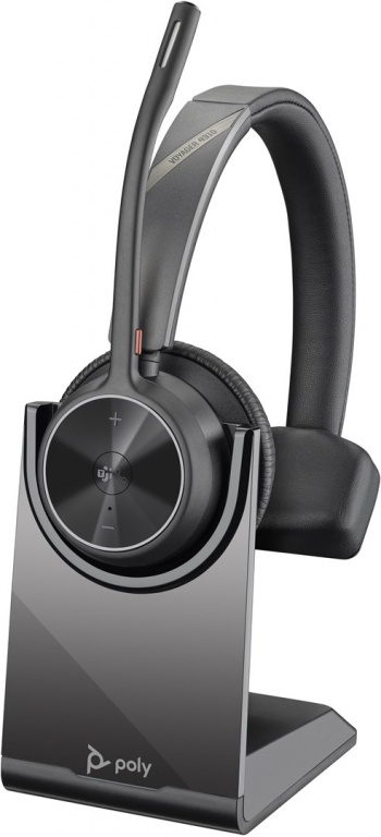 POLY Voyager 4310-M Microsoft Teams Certified USB-C Kõrvaklapid mikrofoniga +BT700 dongle +Charging Stand