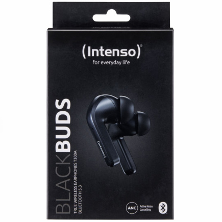 Intenso Black Buds T300A Headphones True Wireless Stereo (TWS) In-ear Calls/Music/Sport/Everyday USB Type-C Bluetooth