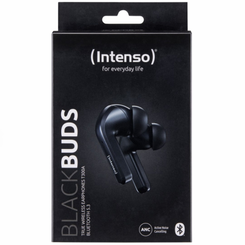 Intenso Black Buds T300A Headphones True Wireless Stereo (TWS) In-ear Calls/Music/Sport/Everyday USB Type-C Bluetooth