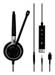 EPOS Sennheiser Kõrvaklapid mikrofoniga Impact SC 635 USB-C 3,5mm USBC 3,5mm mono black silver (1000669)