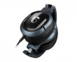 MSI IMMERSE GH50 7.1 Virtual Surround Sound RGB Gaming Headset 'Black with Ambient Dragon Logo, RGB Mystic Light, USB, inline audio controller, 40mm Drivers, detachable Mic'