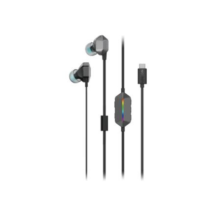 Lenovo RGB Gaming In-Ear Headphones | Legion E510 7.1 | Built-in Microphone | Wired | Stormy Gray