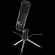 LORGAR Soner 313, Gaming Microphones, Black, USB condenser Mikrofon with Volume Knob & Echo Kob, including 1x Mikrofon, 1 x 2.5M USB Cable, 1 x Tripod Stand, 1 x User Manual, body size: Φ47.4*158.2*48.1mm, weight: 243.0g