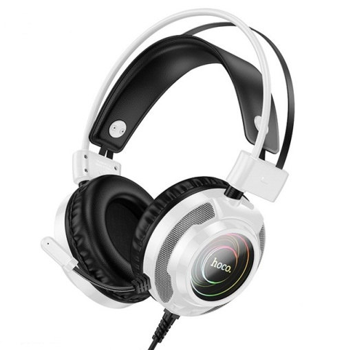 Hoco W110 Resource Gaming Headset Wired USB+ Jack 3.5 In-Ear White