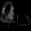 LORGAR Noah 101, Gaming Kõrvaklapid mikrofoniga with Mikrofon, 3.5mm jack connection, cable length 2m, foldable design, PU leather ear pads, size: 185*195*80mm, 0.245kg, black