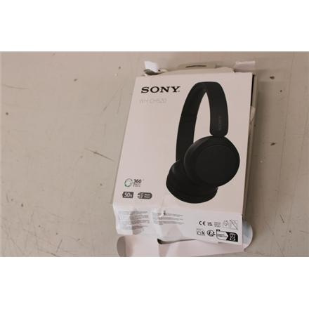 Taastatud. Sony WH-CH520 Wireless Headphones, Black | Sony Wireless Headphones | WH-CH520 | Wireless | On-Ear | Mikrofon | DAMAGED PACKAGING, BENT HEADPHONE CABLE | Noise canceling | Wireless | Black WHCH520B.CE7SO