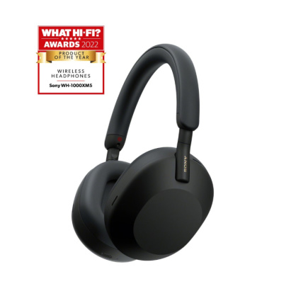 Sony WH-1000XM5 Noise Cancelling Wireless Headphones, 30 hours battery life, Overhead Bluetooth Headphones, Optimised for Alexa and Google Assistant, IOS and Android with Built-In Mic, in Black