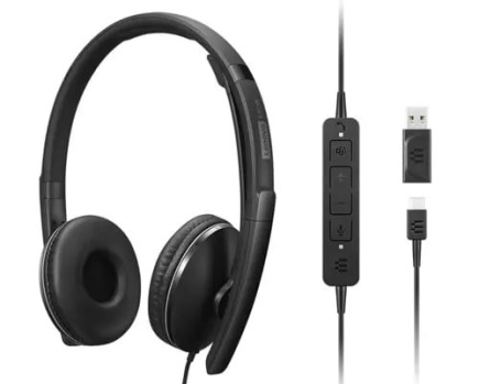 Lenovo 4XD1M45627 headphones/Kõrvaklapid mikrofoniga Wired Head-band USB Type-C Black