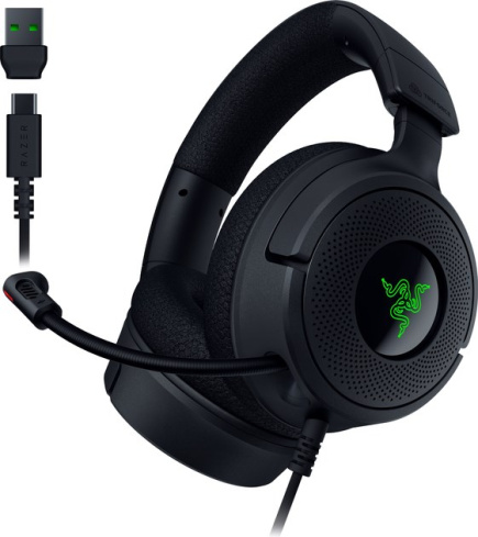 Razer Kraken V4 X Kõrvaklapid mikrofoniga Wired Head-band Gaming USB Type-C / USB Type-A Black